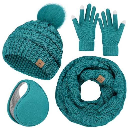 Set Invernale Uomo: Berretto, Sciarpa E Guanti Touch Screen – Termico In Maglia Con Fodera In Pile, Regalo Natale - 4