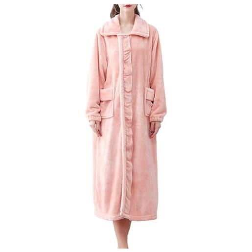 Vestaglia Donna invernale coral con bottoni Love