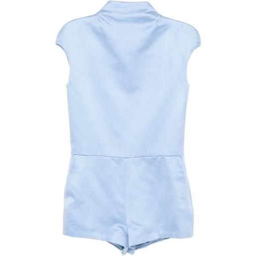 TOM FORD tuta intera a collo alto - blu