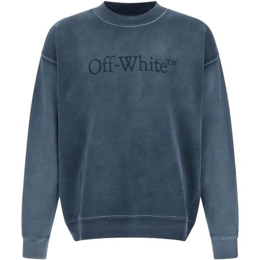 Off-White maglione laundry skate girocollo - blu