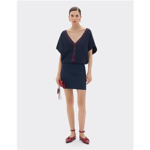 Ferrari abito corto a maglia in q-cycle® - female abiti ultramarine 36