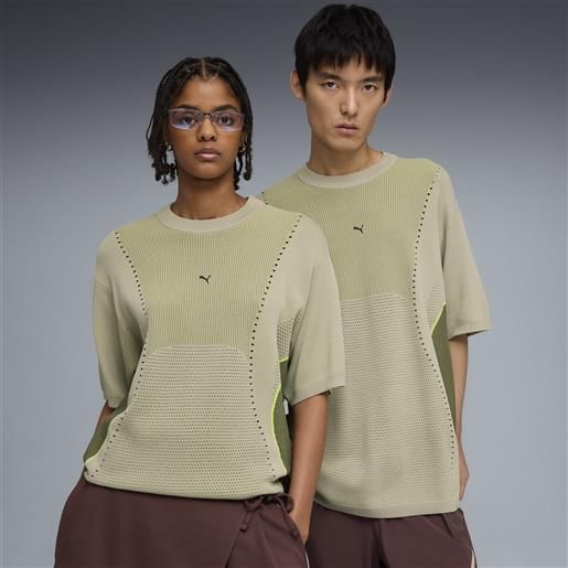 PUMA t-shirt in maglia clrt dal taglio morbido unisex, accessori, beige, s