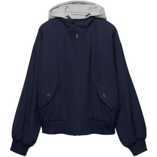 Prada giacca con cappuccio e tasche - blu