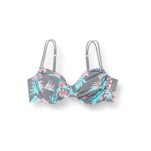 FIREFLY Moni Top Bikini Donna Con Ferretto, Stampa A Righe, Asciugatura Rapida, Taglia XS