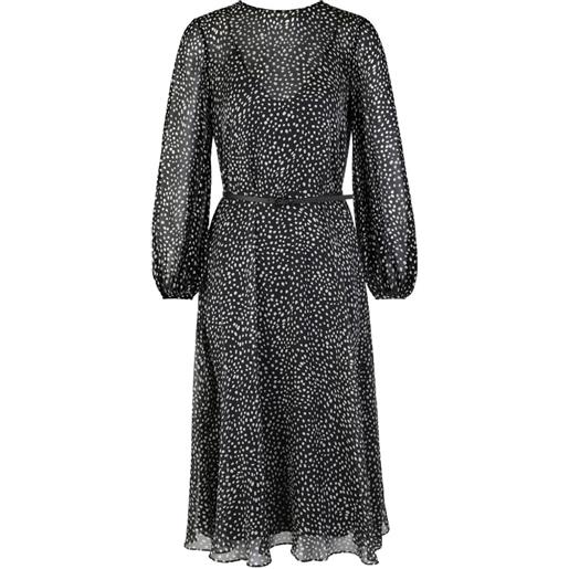 Max Mara abito a pois con ruches - nero