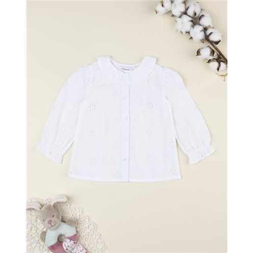 Prénatal camicia bimba sangallo bianco