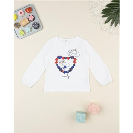 Prénatal t-shirt bimba bianca stampa