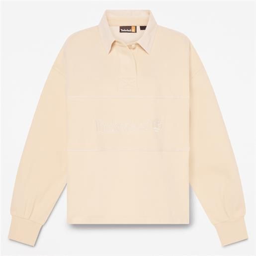 Timberland - polo stile rugby lush da donna in beige, donna, beige, taglia: 3xl