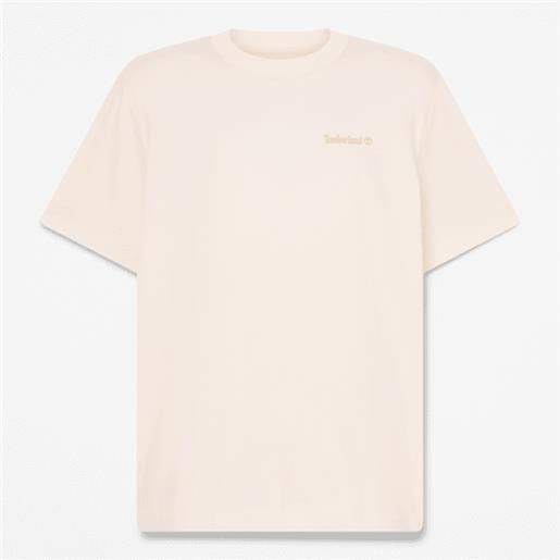 Timberland - t-shirt con grafica calamita da uomo in bianco, uomo, bianco, taglia: l