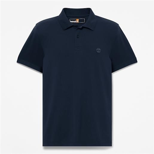 Timberland - polo elasticizzata a maniche corte millers river da uomo in blu scuro, uomo, blu, taglia: 3xl