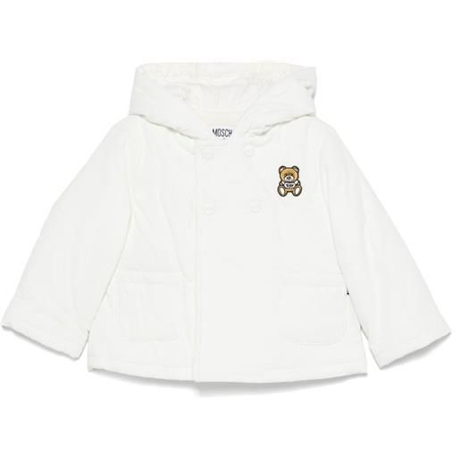 Moschino Kids piumino con applicazione teddy bear - bianco
