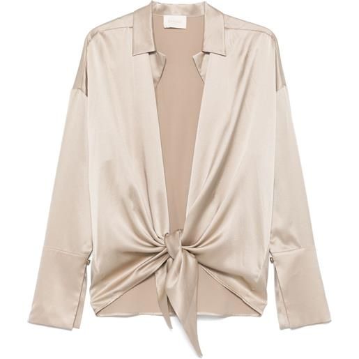 Danamé blusa in raso - toni neutri