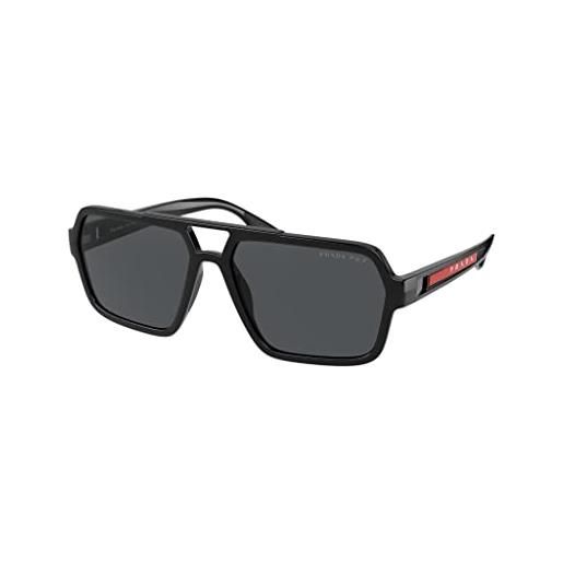 Prada occhiali da sole linea rossa linea rossa sps 01x black/grey 59/16/145 uomo