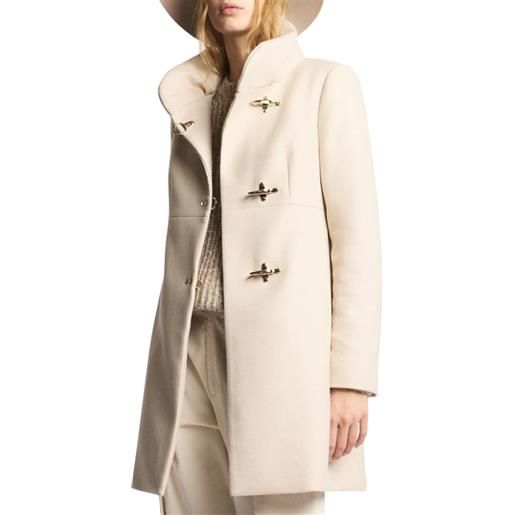 FAY cappotto romantic in panno di lana melange - naw5051y050xmyc002 - bianco