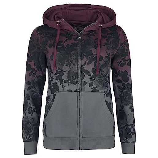 RED By EMP Giacca Lunga In Felpa Con Cappuccio Per Donna - Nera, Taglia 5XL, Cotone E Poliestere, Stile Streetwear - 2