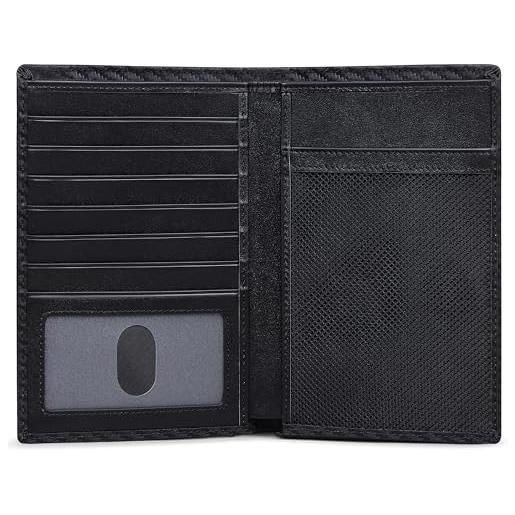 Portafoglio Da Viaggio Rfid Blocco Documento Organizer Bag, Porta Passaporto Familiare Borsa Passaporto Da Viaggio Portatile E Luce Documento-Nero | IT