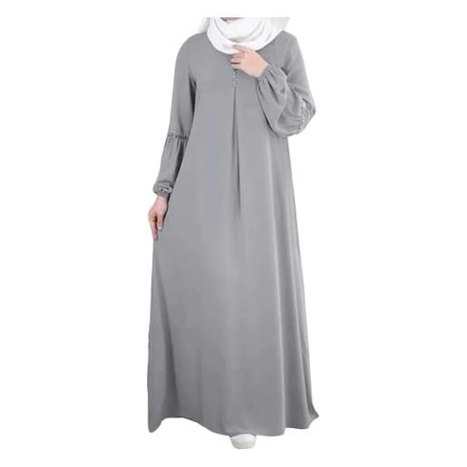 Generico abaya da donna applique a maniche lunghe lunghezza pavimento lunghezza pavimento turchia moda islamica