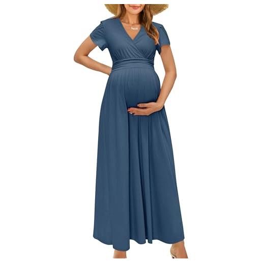 OUGES abiti lunghi da donna allentati per la maternità abiti estivi per l'allattamento