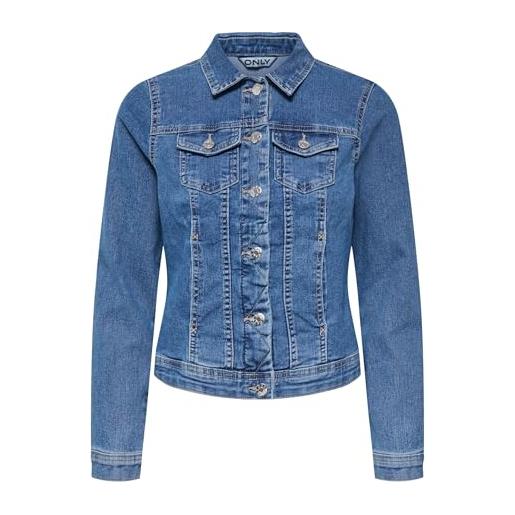 Only onlwonder life dnm - giacca da donna, taglia m, colore: blu denim
