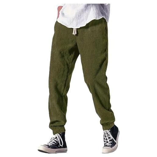 Pantaloni Tuta Larghi Uomo Con Tasche – Elastici, Leggeri, Per Bodybuilding E Fisico Muscoloso – Cotone Poliviscosa, Taglie Forti