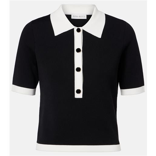 Nina Ricci polo in maglia a coste