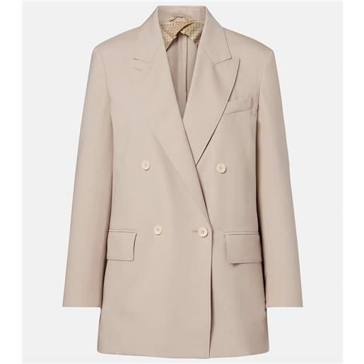 Max Mara blazer doppiopetto in lana, mohair e seta