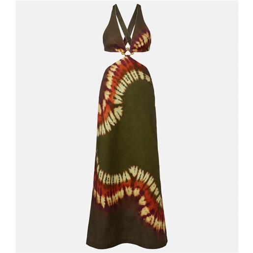 Alemais alã©mais abito midi marilyn in denim tinto