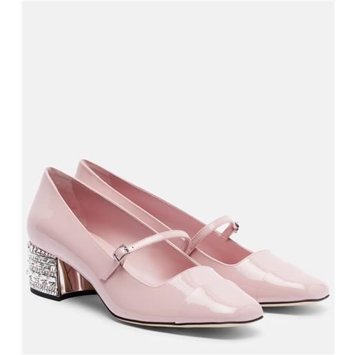 Jimmy Choo pumps elisa 45 in vernice con cristalli