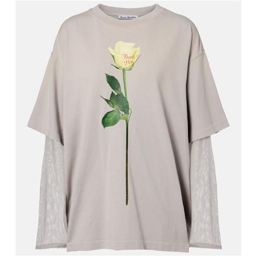 Acne Studios t-shirt edra in jersey di cotone con stampa