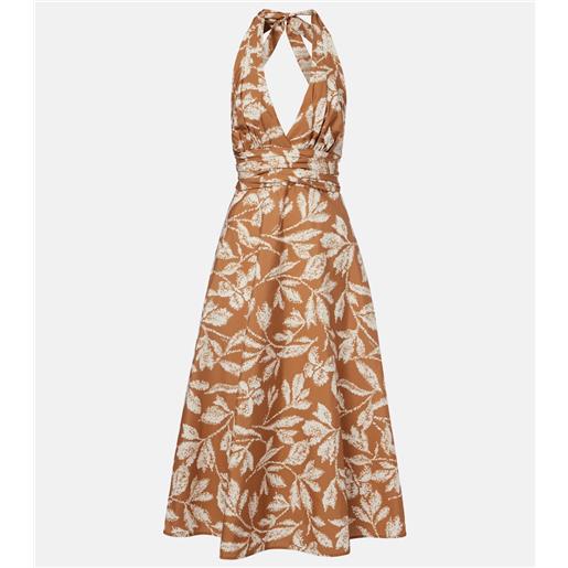 Max Mara abito midi in cotone con stampa