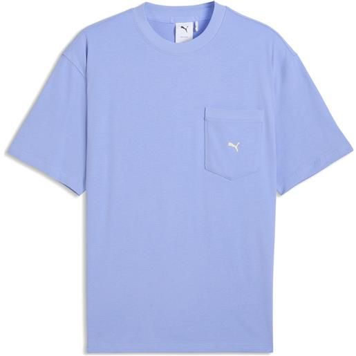 PUMA t-shirt select essentials pocket da uomo, accessori, viola, s
