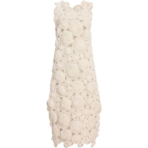 KHAITE abito lungo avalon con applicazione - toni neutri