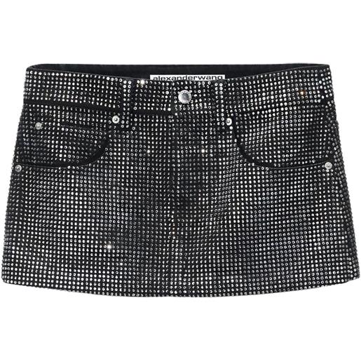 Alexander Wang minigonna con decorazione - nero