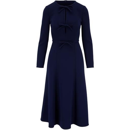 Carolina Herrera abito midi con fiocco - blu