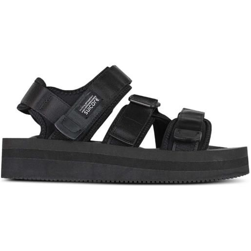 Suicoke sandali con suola rialzata - nero