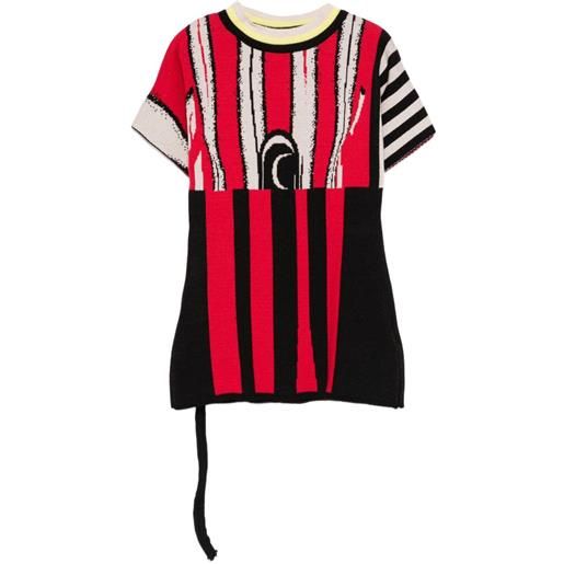 Ottolinger t-shirt in maglia a righe - rosso