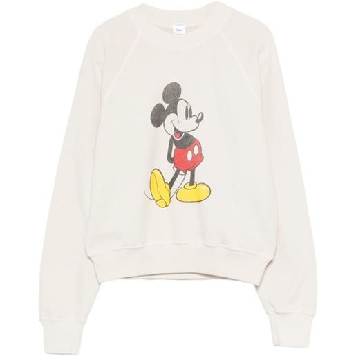 RE/DONE felpa girocollo con stampa grafica x disney - toni neutri