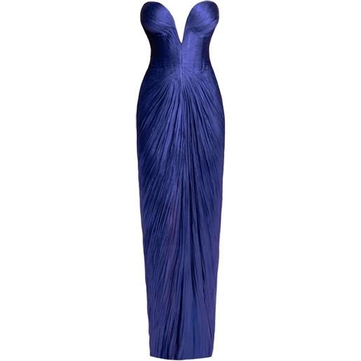 Maria Lucia Hohan abito lungo alessandra senza spalline - blu