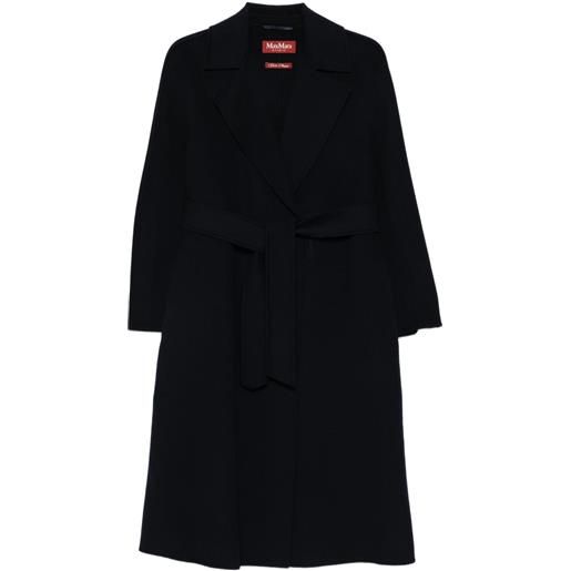 Max Mara cappotto doppiopetto con cintura - blu