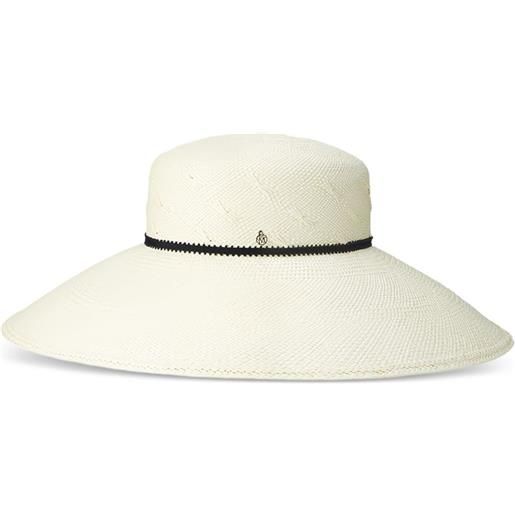 Maison Michel cappello rena con nastro - bianco