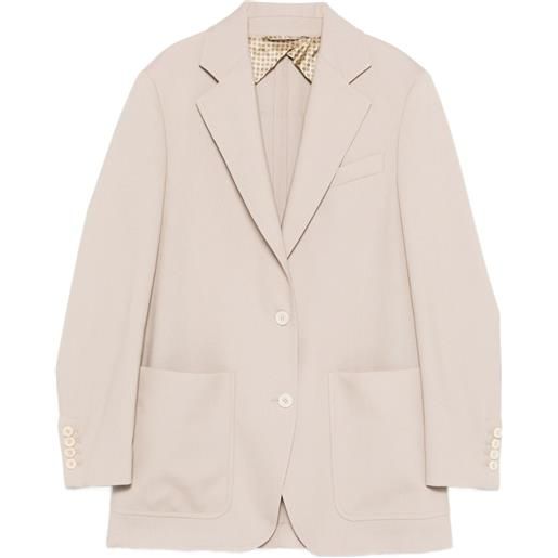 Max Mara blazer con tasche applicate e bottoni - toni neutri