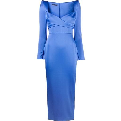 Alex Perry abito midi linden - blu