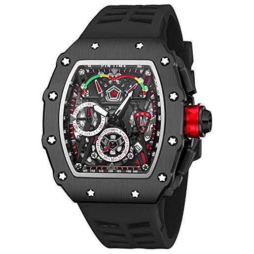 Gosasa Orologio da polso unico da uomo, stile punk, con quadrante