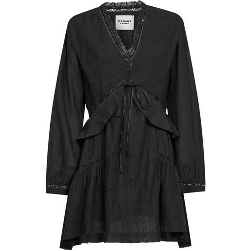 MARANT ÉTOILE abito con ruches - nero