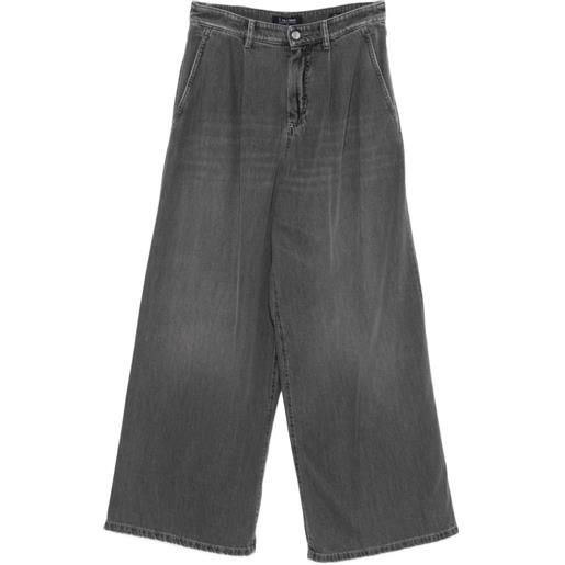 'S Max Mara jeans a gamba ampia con pieghe - grigio