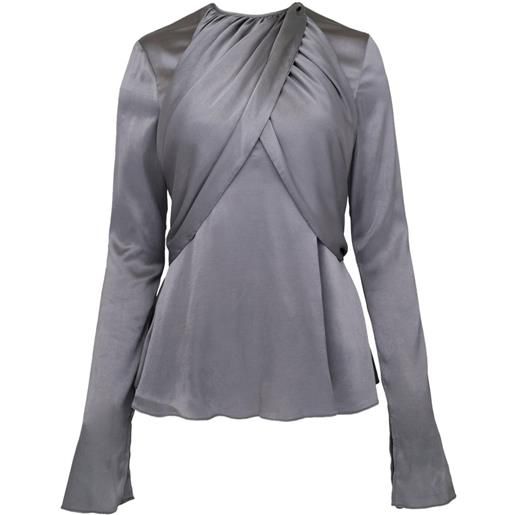 AZEEZA top elowen a maniche lunghe - grigio