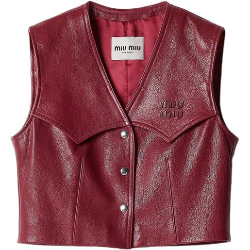 Miu Miu gilet con bottoni automatici - rosso