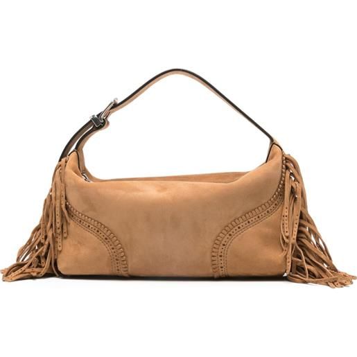 Ermanno Scervino borsa a spalla candy duffle con frange - marrone