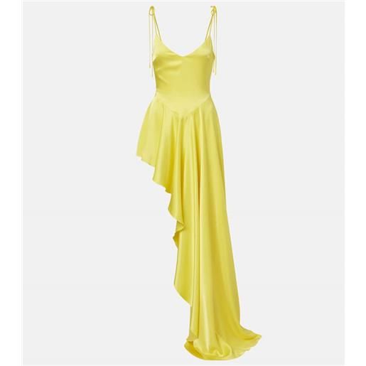 David Koma abito corto asimmetrico in raso