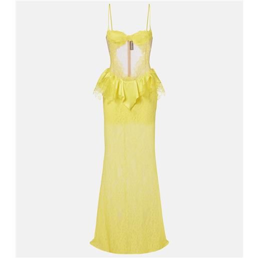 David Koma abito da cocktail peplum in pizzo